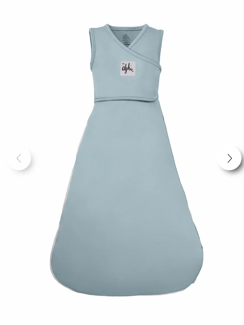The Ollie World Alphie Sleep Sack Pouch, light blue, 12-24 months